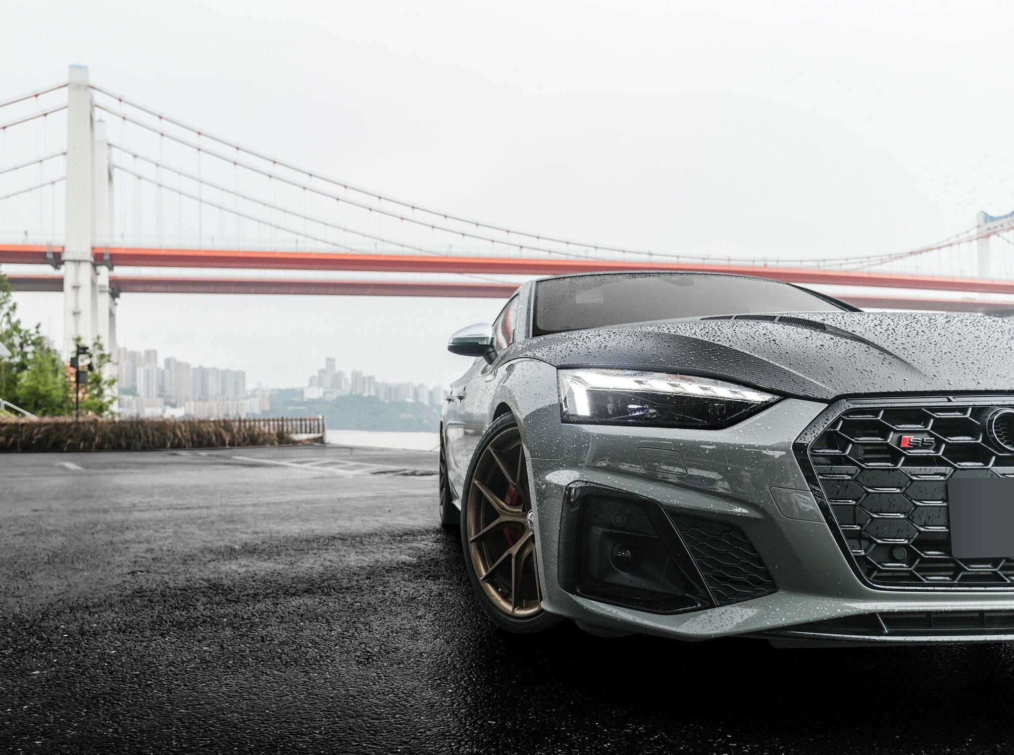KARBEL - AUDI A5 / S5 B9 B9.5 DOUBLE - SIDED DRY CARBON FIBRE HOOD / BONNET - Aero Carbon UK