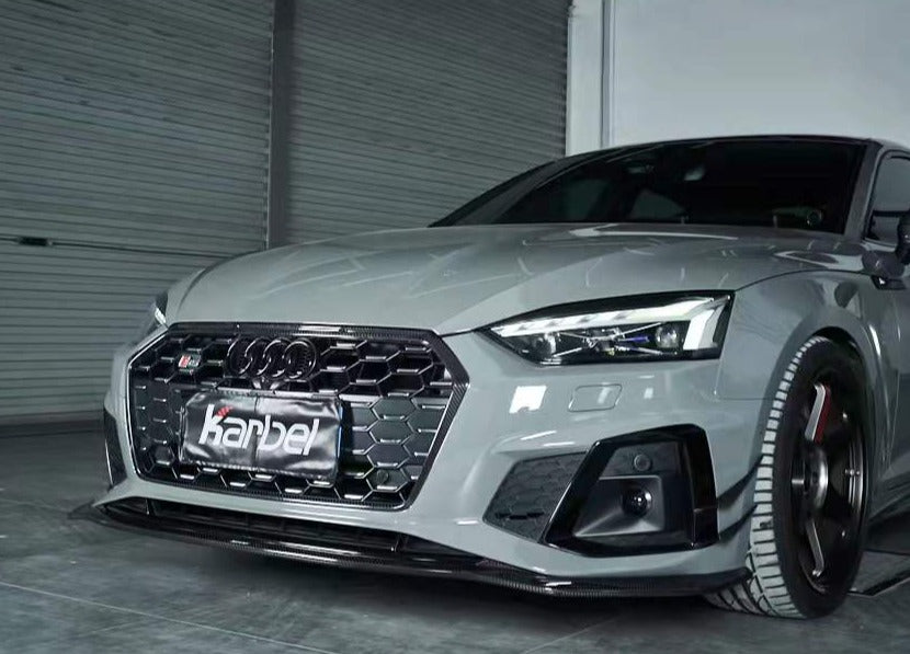 KARBEL - AUDI A5 / S5 B9.5 DRY CARBON FIBRE FRONT LIP V1 - Aero Carbon UK