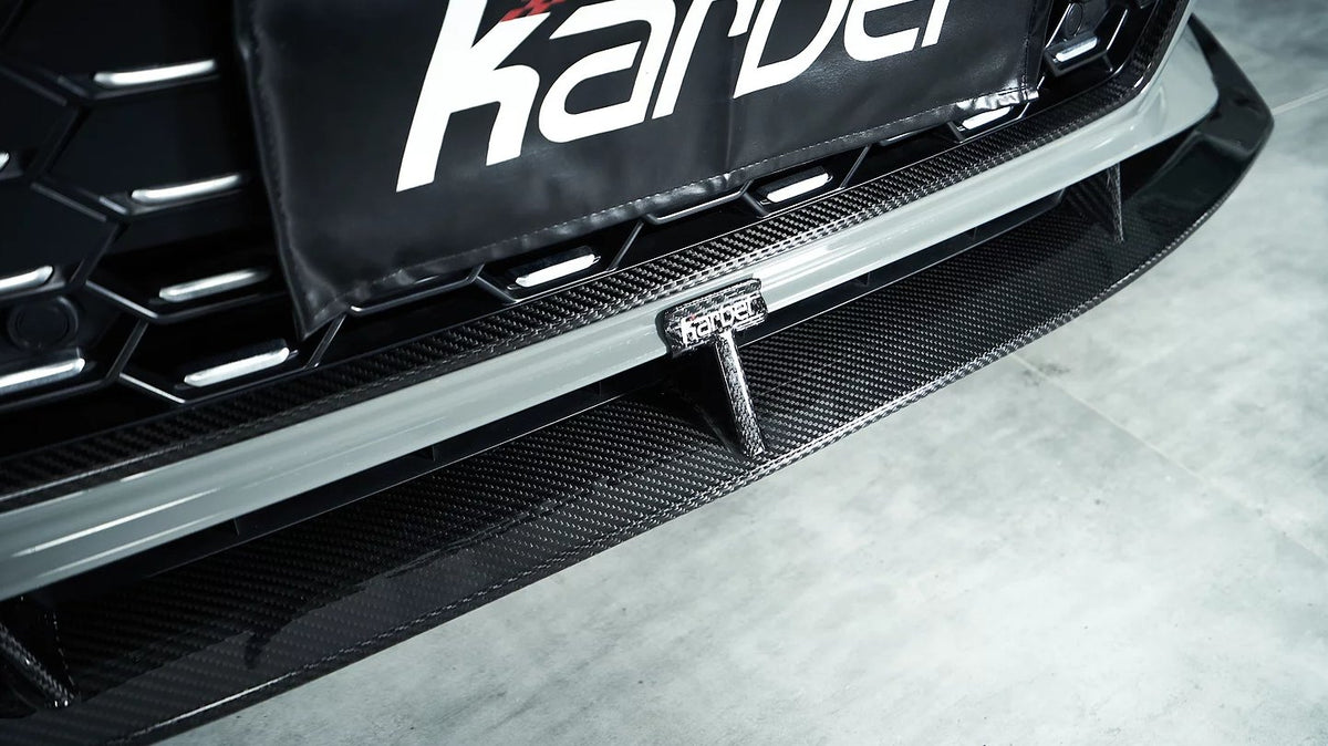 KARBEL - AUDI A5 / S5 B9.5 DRY CARBON FIBRE FRONT LIP V2 - Aero Carbon UK