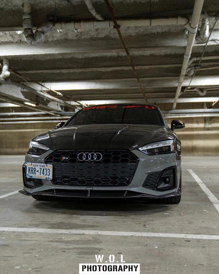 KARBEL - AUDI A5 / S5 B9.5 DRY CARBON FIBRE FRONT LIP V2 - Aero Carbon UK