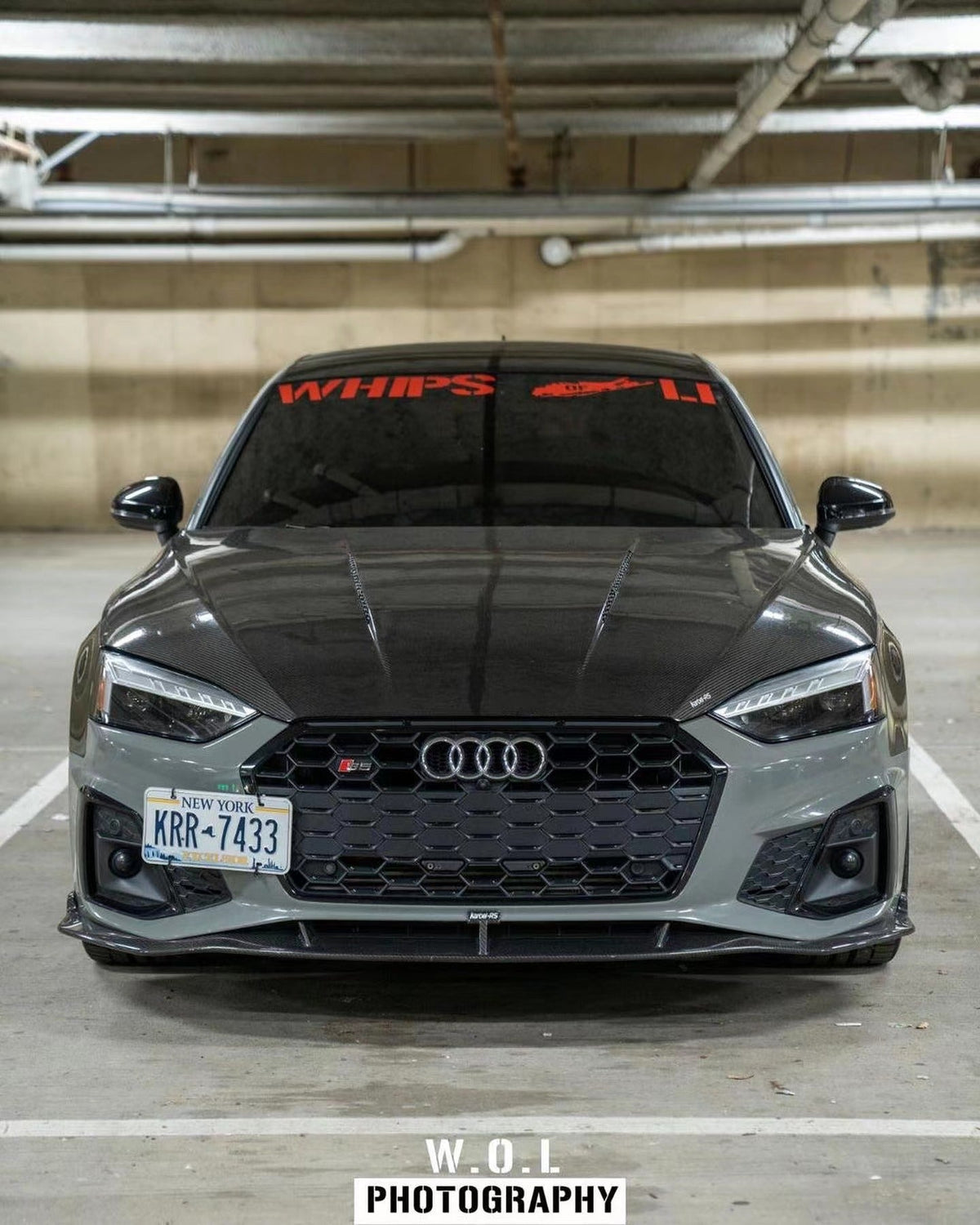 KARBEL - AUDI A5 / S5 B9.5 DRY CARBON FIBRE FRONT LIP V2 - Aero Carbon UK