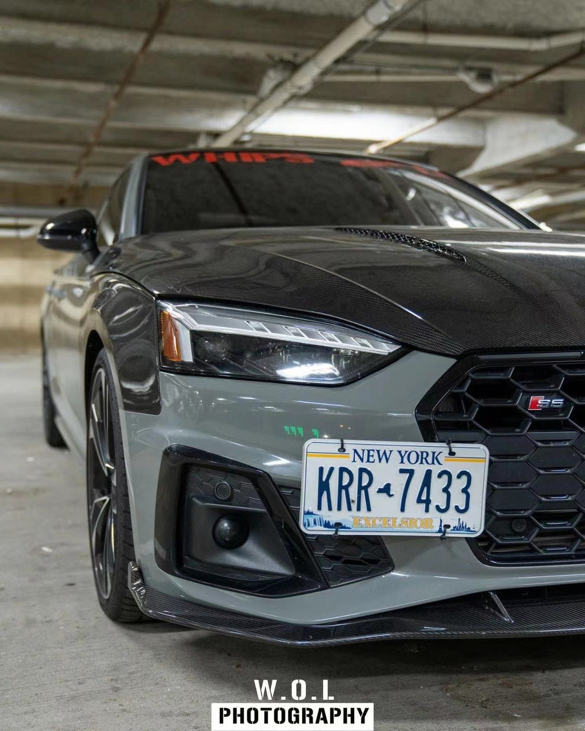 KARBEL - AUDI A5 / S5 B9.5 DRY CARBON FIBRE FRONT LIP V2 - Aero Carbon UK