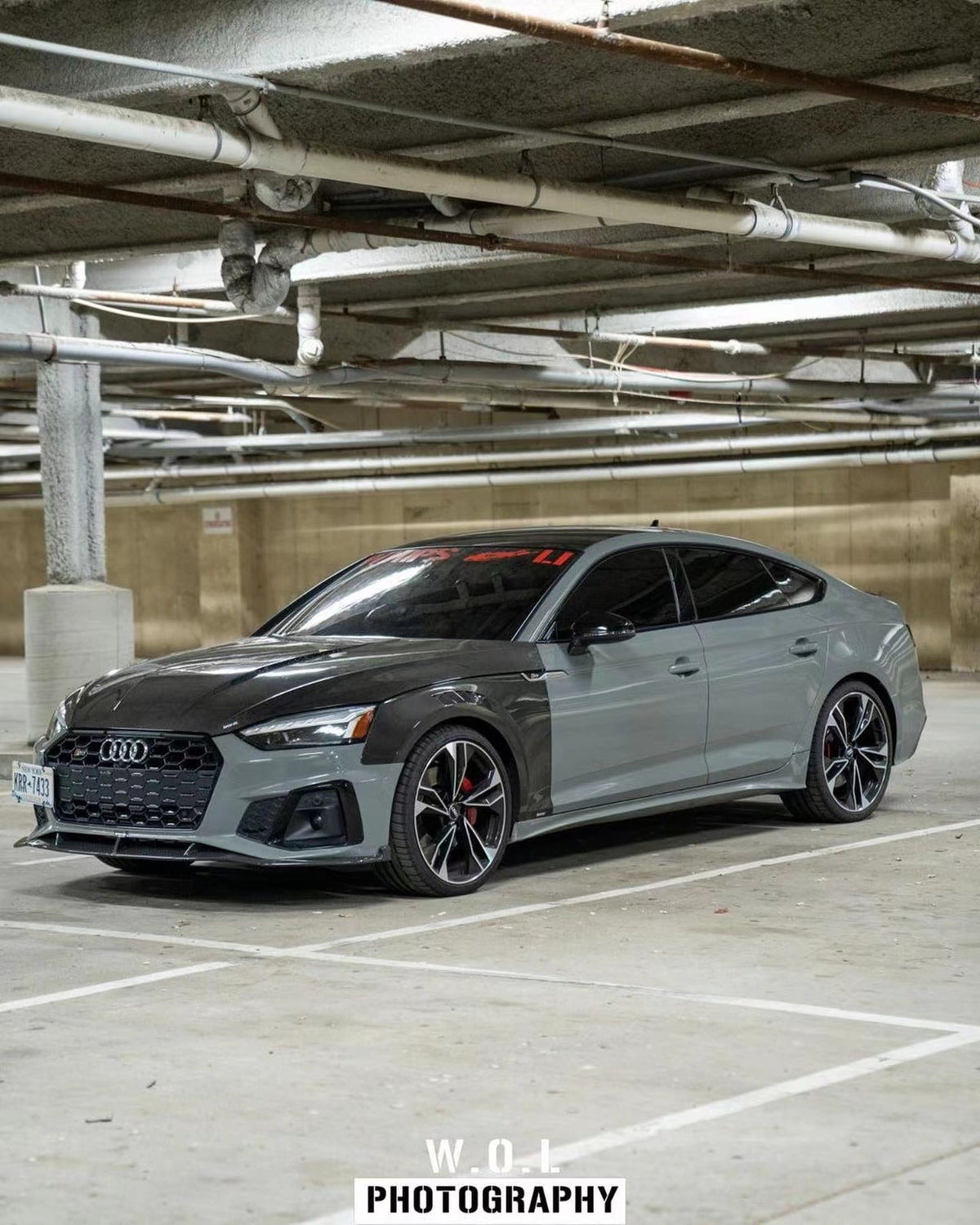 KARBEL - AUDI A5 / S5 B9.5 DRY CARBON FIBRE FRONT LIP V2 - Aero Carbon UK