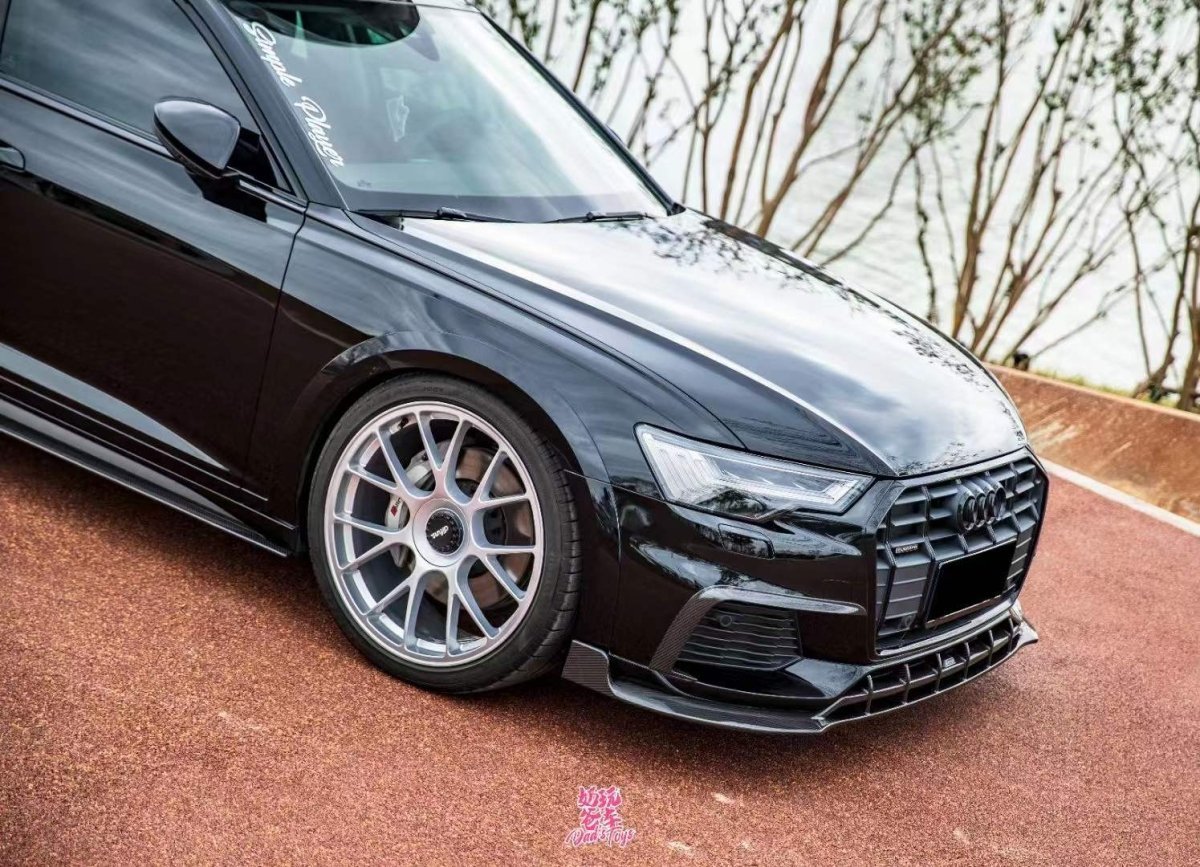 KARBEL - AUDI A6 AVANT C8 2020+ CARBON FIBRE LOWER FRONT LIP - Aero Carbon UK