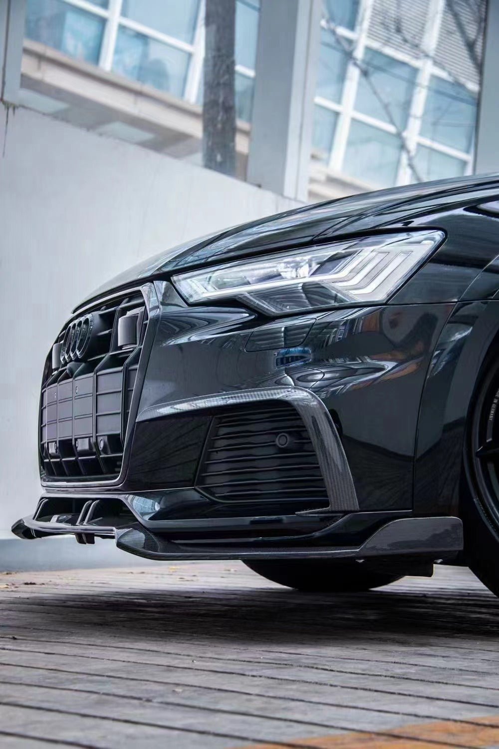 KARBEL - AUDI A6 AVANT C8 2020+ CARBON FIBRE LOWER FRONT LIP V1 - Aero Carbon UK