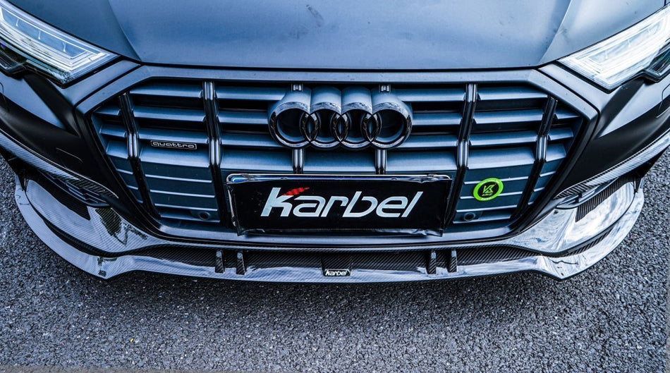KARBEL - AUDI A6 AVANT C8 2020+ CARBON FIBRE UPPER FRONT LIP - Aero Carbon UK