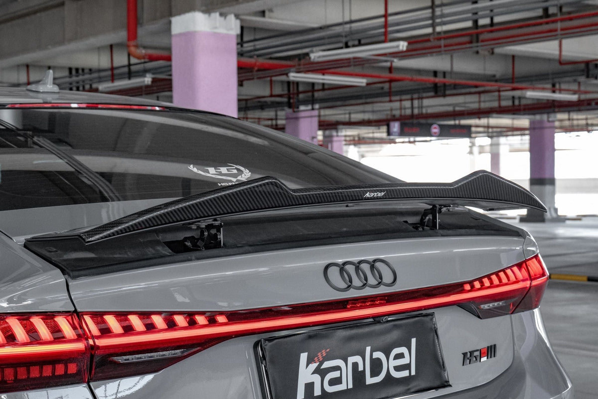 KARBEL - AUDI A7 S7 RS7 C8 DRY CARBON FIBRE REAR SPOILER V2 - Aero Carbon UK