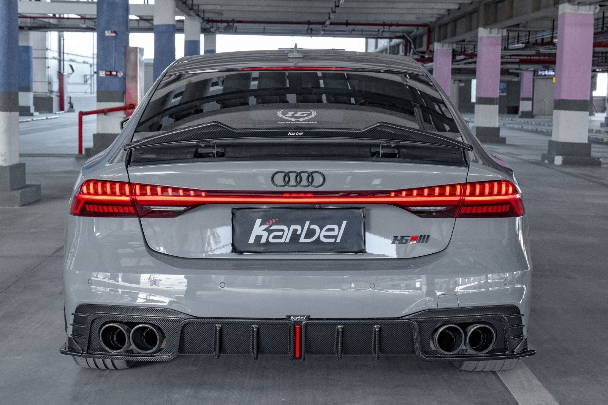 KARBEL - AUDI A7 S7 RS7 C8 DRY CARBON FIBRE REAR SPOILER V2 - Aero Carbon UK