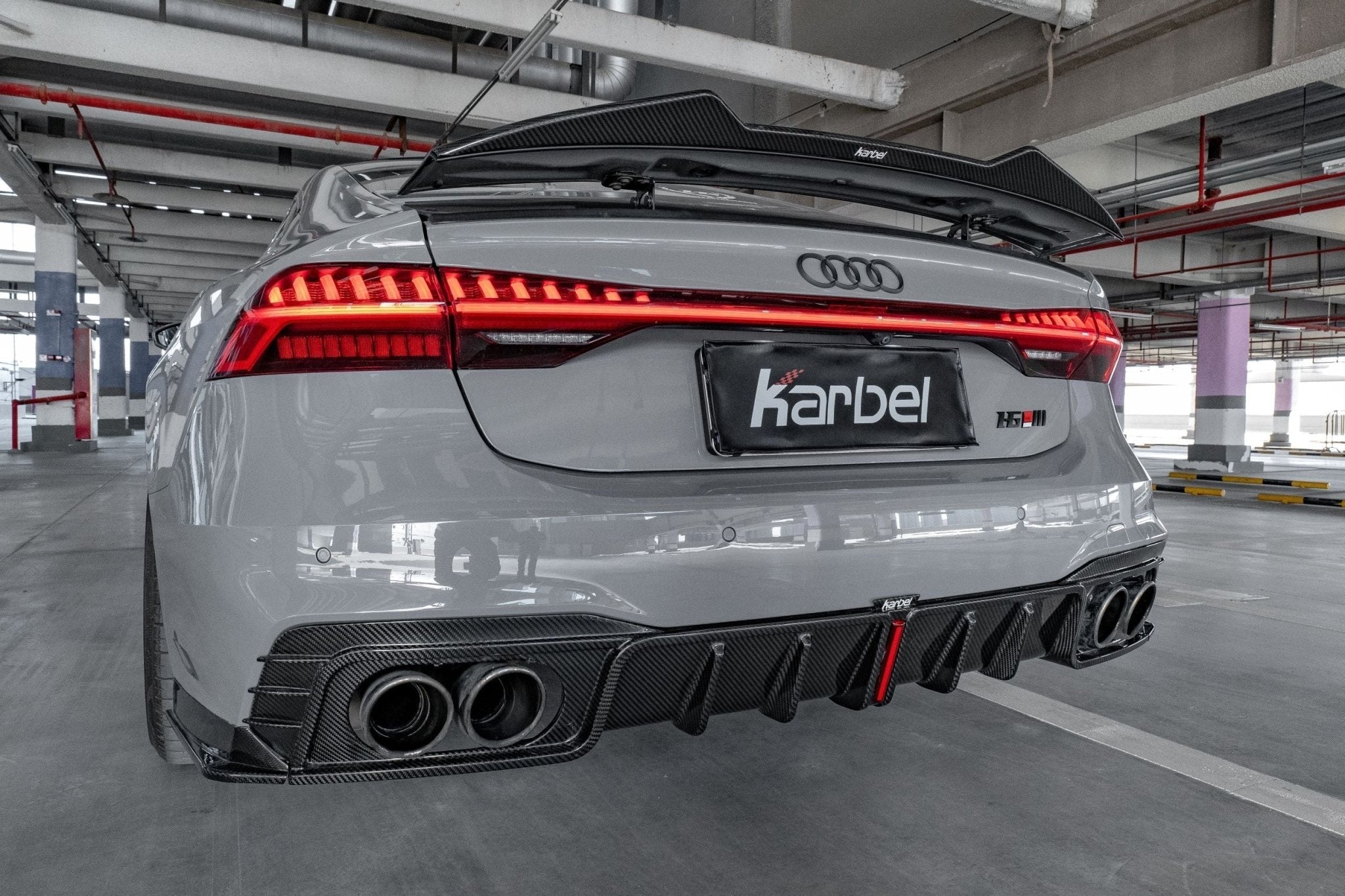 KARBEL - AUDI A7 S7 RS7 C8 DRY CARBON FIBRE REAR SPOILER V2 - Aero Carbon UK