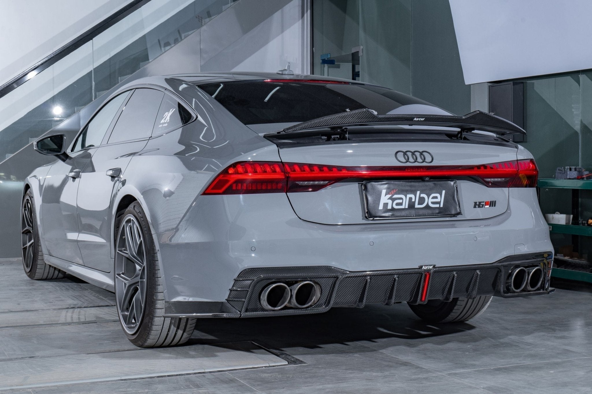 KARBEL - AUDI A7 S7 RS7 C8 DRY CARBON FIBRE REAR SPOILER V2 - Aero Carbon UK