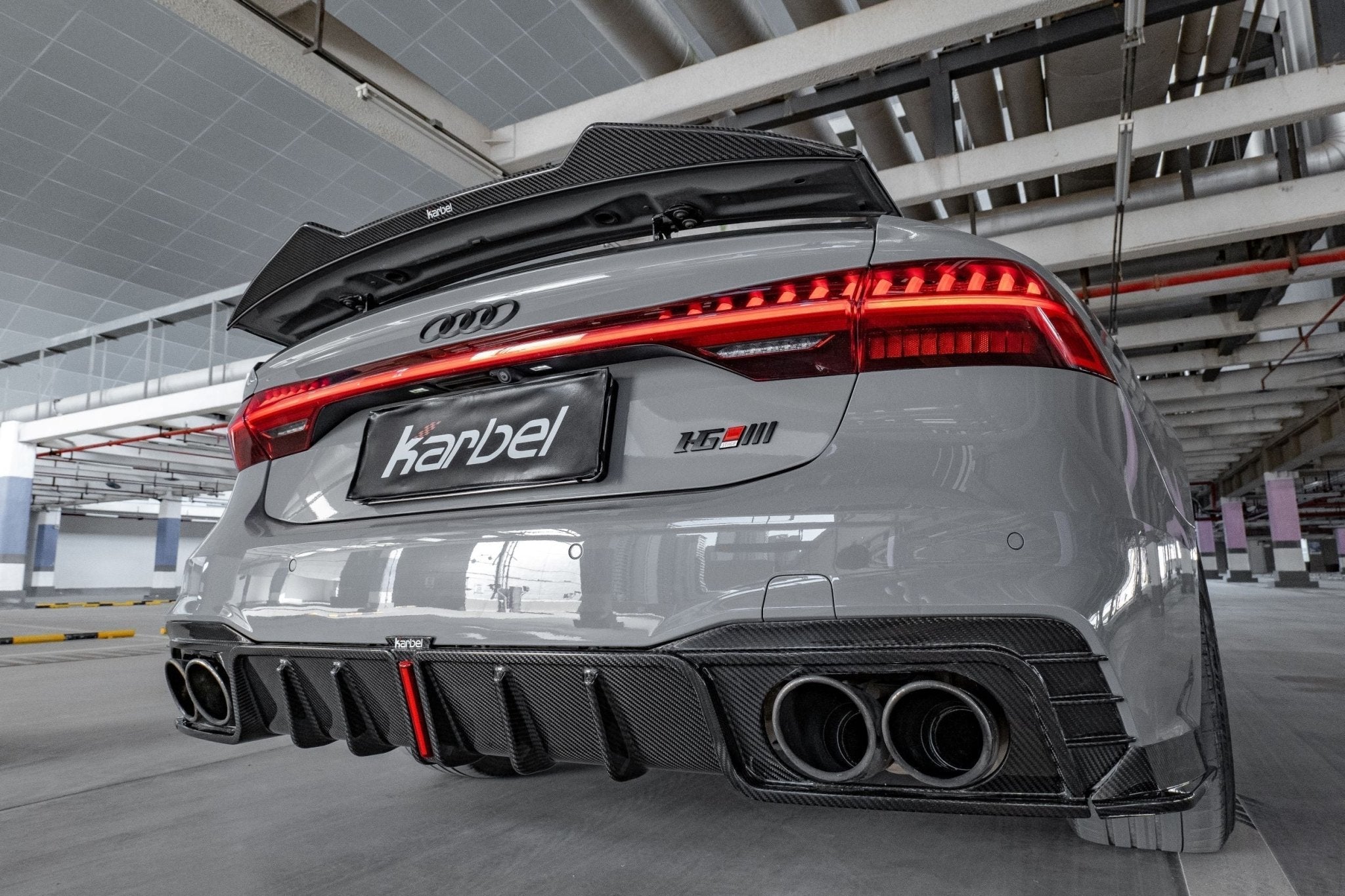 KARBEL - AUDI A7 S7 RS7 C8 DRY CARBON FIBRE REAR SPOILER V2 - Aero Carbon UK