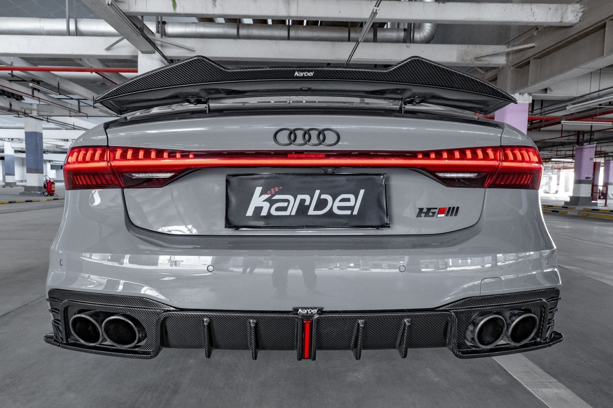 KARBEL - AUDI A7 S7 RS7 C8 DRY CARBON FIBRE REAR SPOILER V2 - Aero Carbon UK