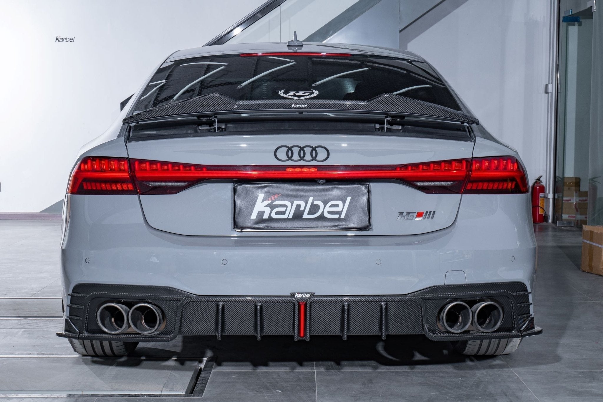 KARBEL - AUDI A7 S7 RS7 C8 DRY CARBON FIBRE REAR SPOILER V2 - Aero Carbon UK