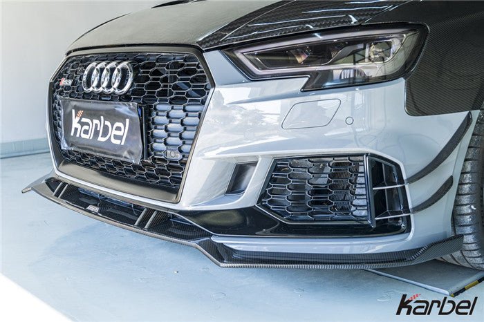 KARBEL - AUDI RS3 8V CARBON FIBRE FRONT CANARDS - Aero Carbon UK