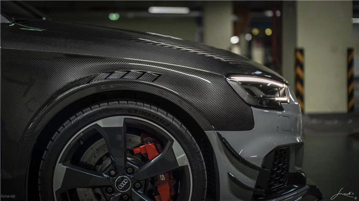 KARBEL - AUDI RS3 8V CARBON FIBRE FRONT CANARDS - Aero Carbon UK