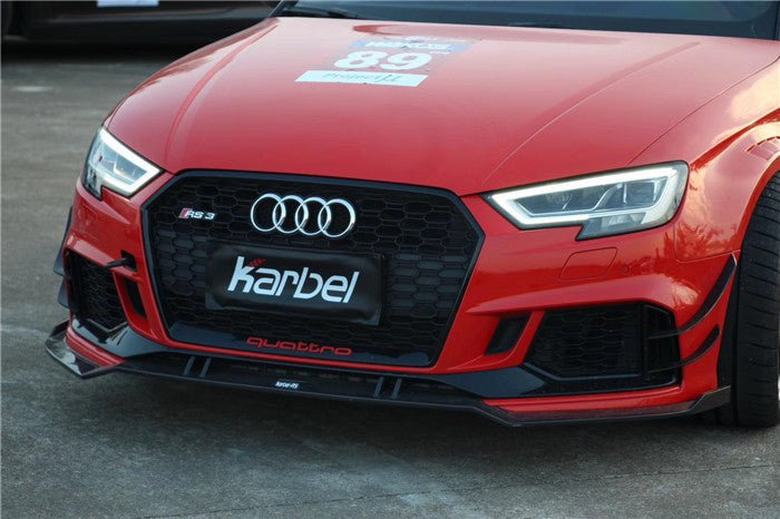 KARBEL - AUDI RS3 8V CARBON FIBRE FRONT CANARDS - Aero Carbon UK