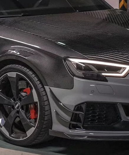 KARBEL - AUDI RS3 8V CARBON FIBRE FRONT CANARDS - Aero Carbon UK