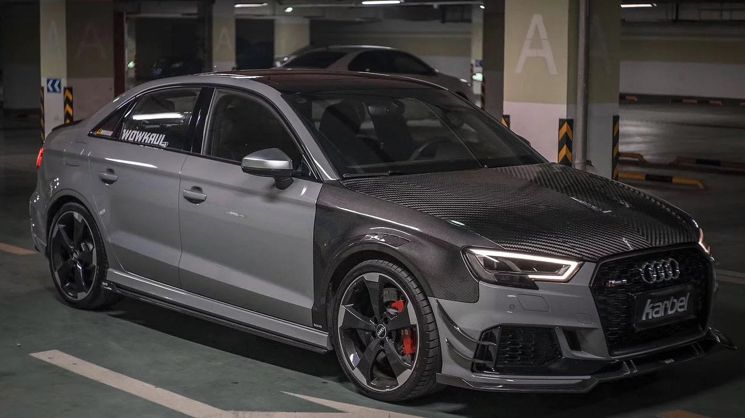 KARBEL - AUDI RS3 8V CARBON FIBRE SIDE SKIRTS - Aero Carbon UK