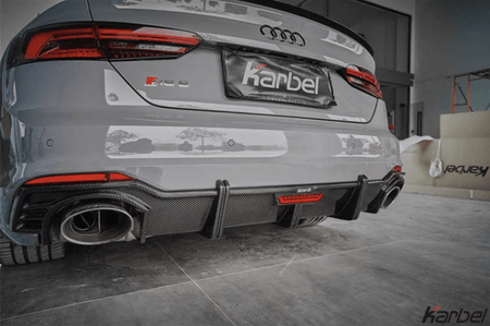 KARBEL - AUDI RS5 B9 CARBON FIBER LED REAR DIFFUSER - Aero Carbon UK