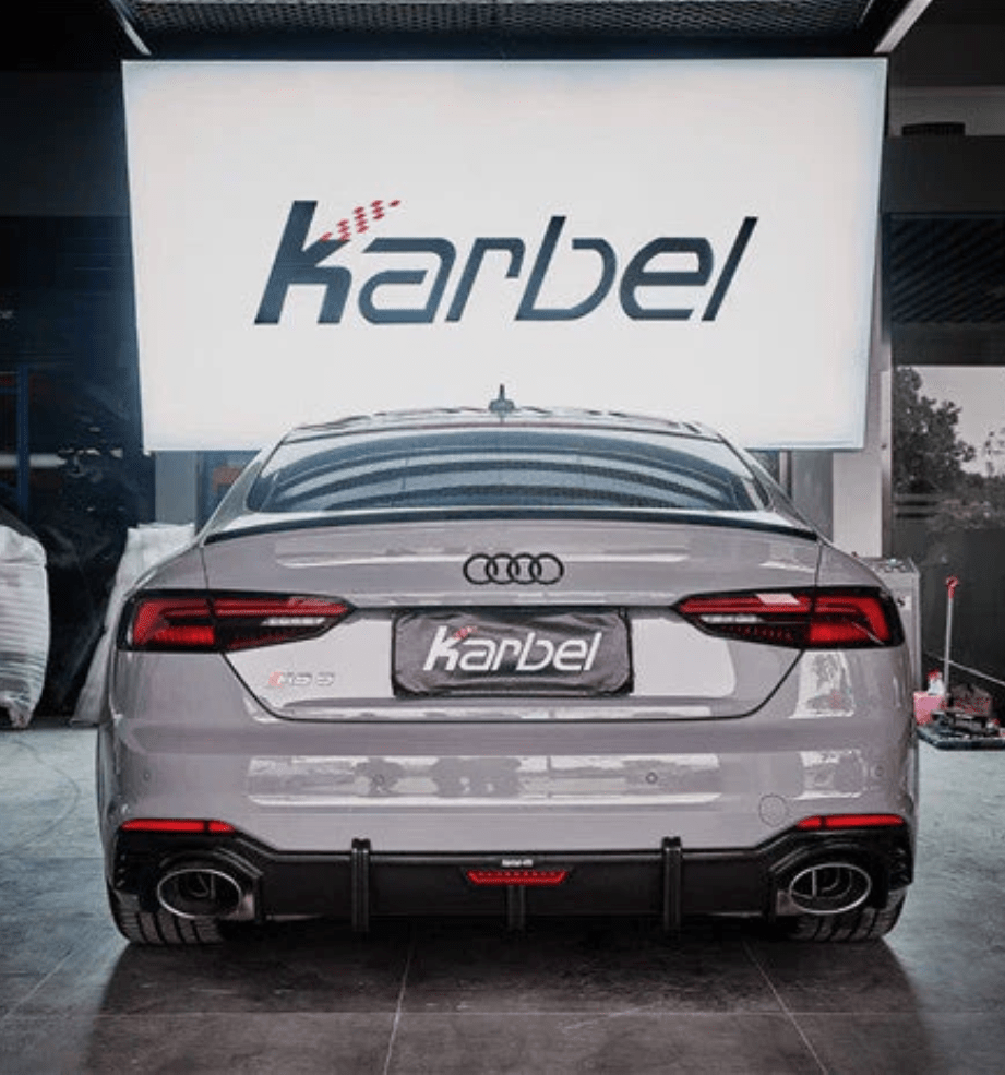 KARBEL - AUDI RS5 B9 CARBON FIBER LED REAR DIFFUSER - Aero Carbon UK