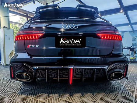 KARBEL - AUDI RS6 C8 DRY CARBON FIBRE REAR MID SPOILER - Aero Carbon UK