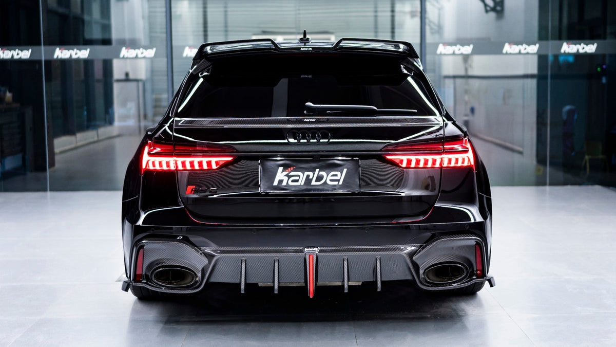 KARBEL - AUDI RS6 C8 DRY CARBON FIBRE REAR MID SPOILER - Aero Carbon UK