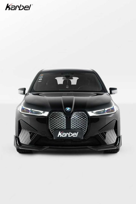 KARBEL - BMW IX I20 DRY CARBON FIBER FRONT LIP SPLITTER - Aero Carbon UK