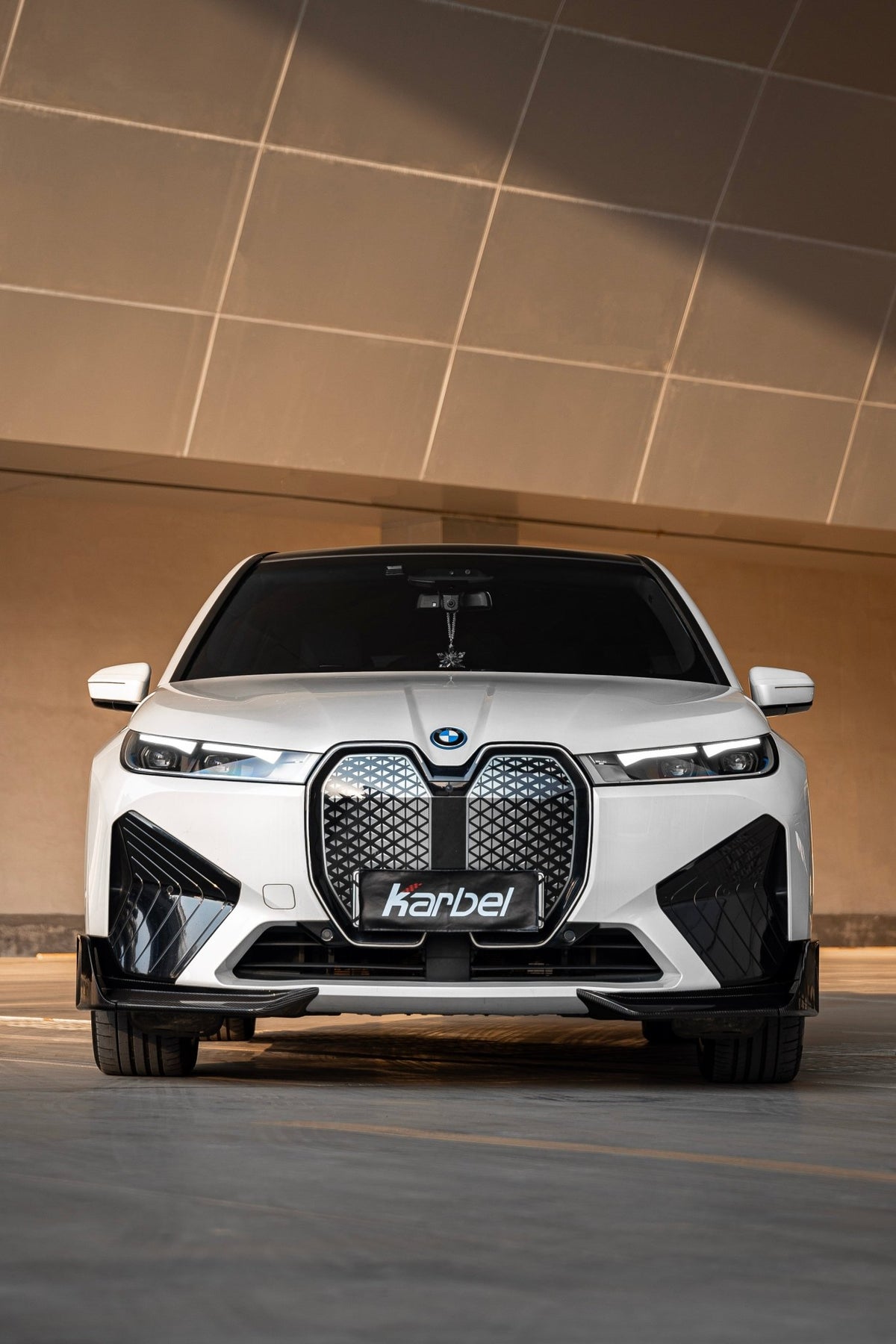 KARBEL - BMW IX I20 DRY CARBON FIBER FRONT LIP SPLITTER - Aero Carbon UK