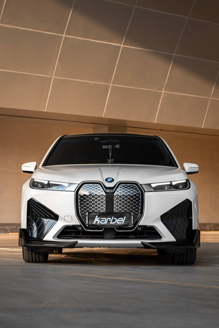 KARBEL - BMW IX I20 DRY CARBON FIBER FRONT LIP SPLITTER - Aero Carbon UK