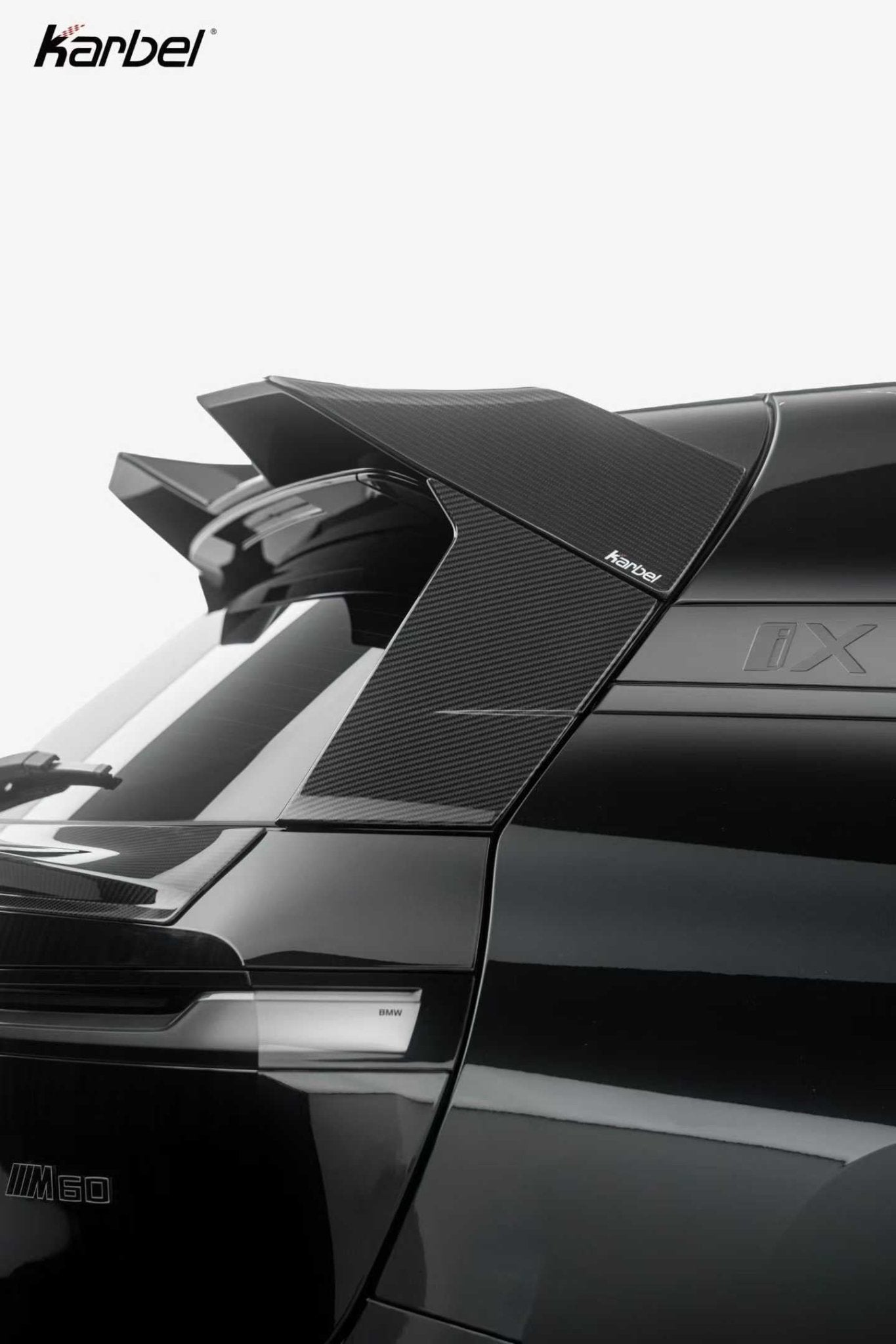 KARBEL - BMW IX I20 DRY CARBON FIBER ROOF REAR SPOILER - Aero Carbon UK