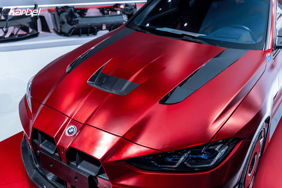 KARBEL - BMW M3 G80 M4 G82 DRY CARBON FIBER HOOD BONNET - Aero Carbon UK