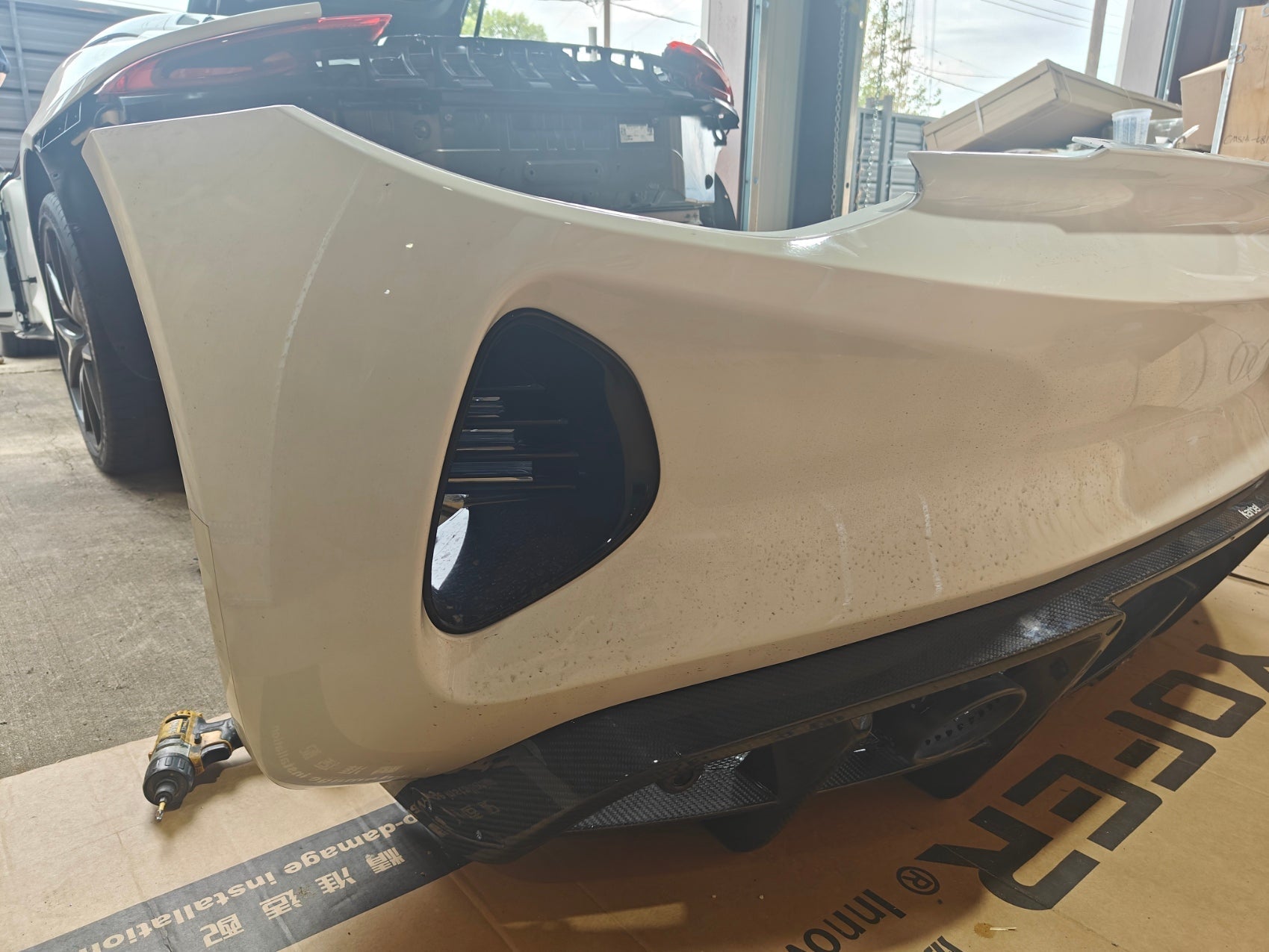 KARBEL - LOTUS EMIRA 2022+ DRY CARBON FIBRE REAR DIFFUSER AND CANARDS - Aero Carbon UK
