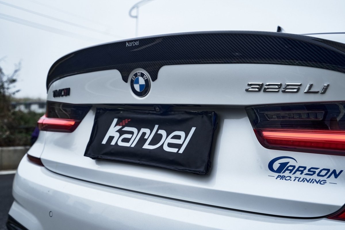 Karbel Pre - preg Carbon Fiber V1 Rear Spoiler for BMW M3 G80 & 3 Series 330i M340i G20 - Aero Carbon UK