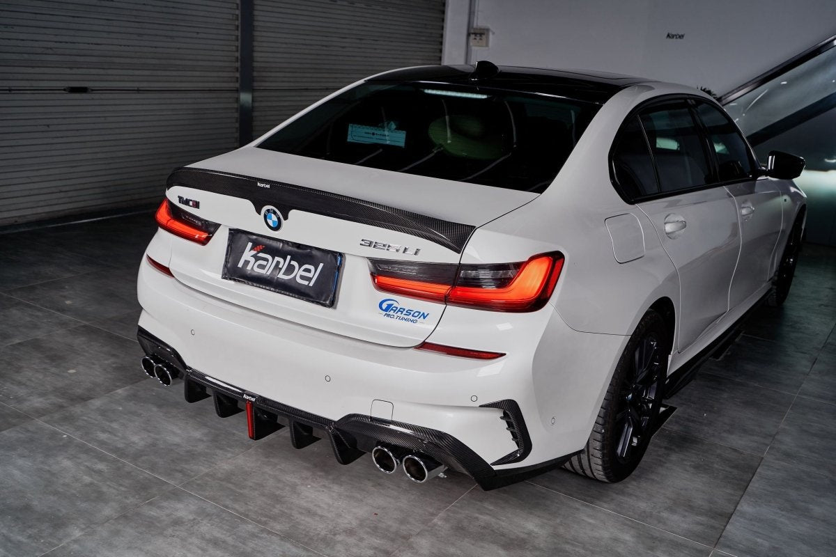 Karbel Pre - preg Carbon Fiber V1 Rear Spoiler for BMW M3 G80 & 3 Series 330i M340i G20 - Aero Carbon UK