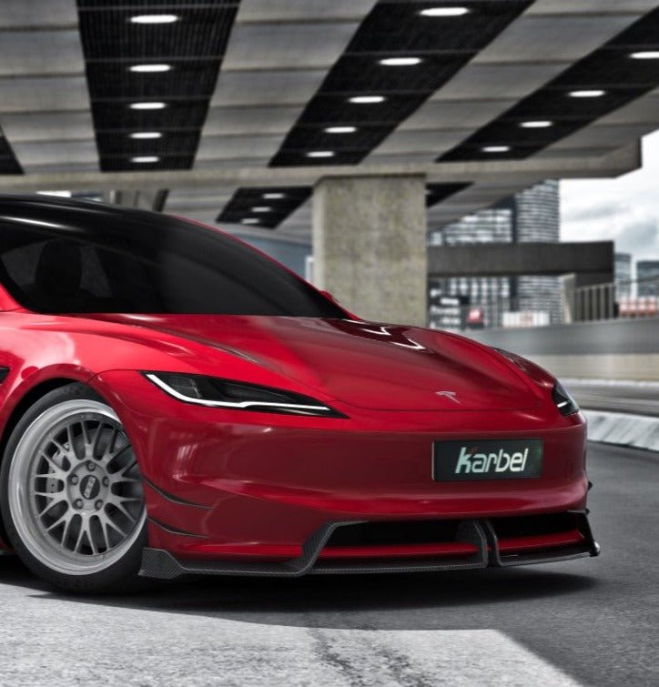 KARBEL - TESLA MODEL 3 HIGHLAND 2024+ CARBON FIBRE FRONT LIP - Aero Carbon UK