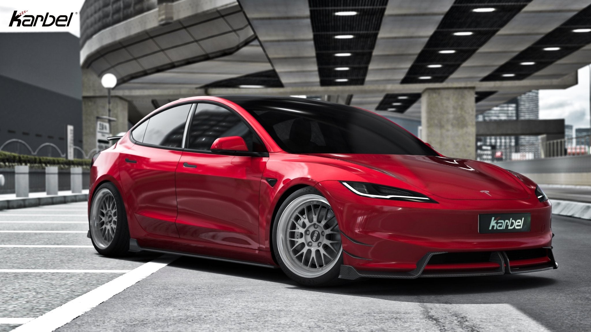 KARBEL - TESLA MODEL 3 HIGHLAND 2024+ CARBON FIBRE SIDE SKIRTS - Aero Carbon UK