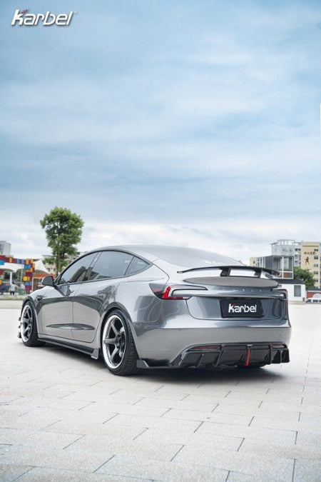 KARBEL - TESLA MODEL 3 HIGHLAND 2024+ DRY CARBON FIBRE REAR WING SPOILER - Aero Carbon UK