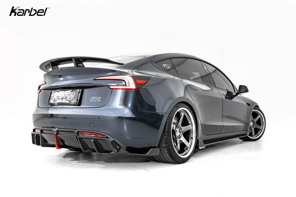 KARBEL - TESLA MODEL 3P PERFORMANCE HIGHLAND DRY CARBON FIBER GT WING SPOILER - Aero Carbon UK