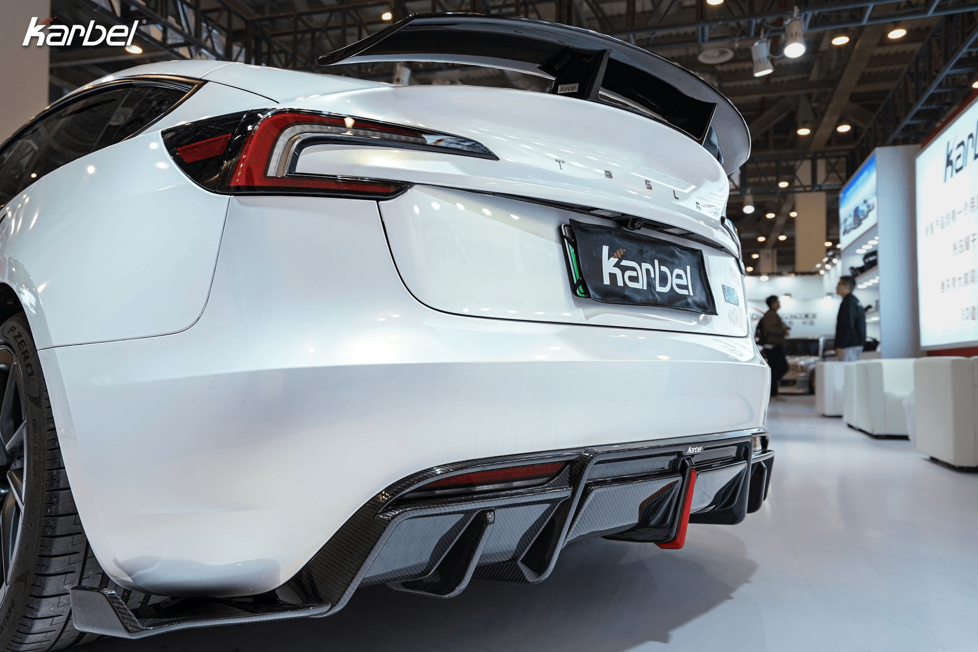 KARBEL - TESLA MODEL 3P PERFORMANCE HIGHLAND DRY CARBON FIBER GT WING SPOILER - Aero Carbon UK