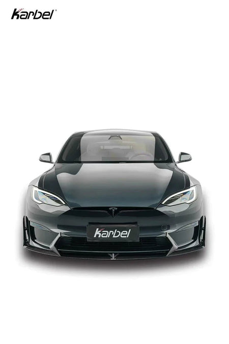 KARBEL - TESLA MODEL S PALLADIUM 3RD GEN DRY CARBON FIBER FRONT LIP - Aero Carbon UK