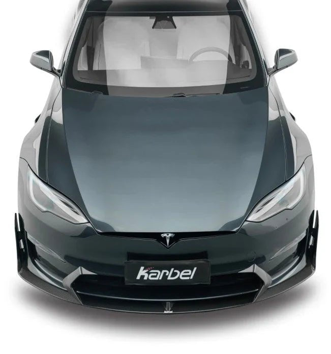 KARBEL - TESLA MODEL S PALLADIUM 3RD GEN DRY CARBON FIBER FRONT LIP - Aero Carbon UK