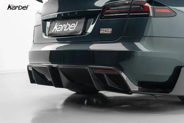 KARBEL - TESLA MODEL S PALLADIUM 3RD GEN DRY CARBON FIBER REAR DIFFUSER