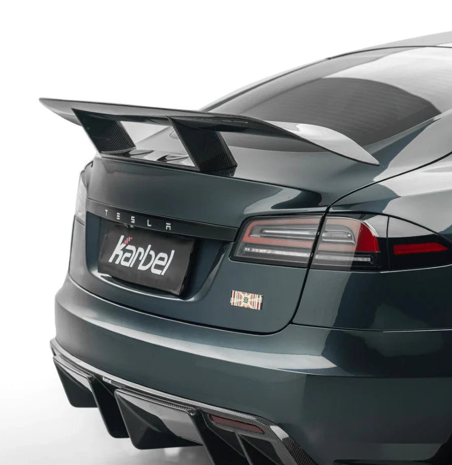 KARBEL - TESLA MODEL S PALLADIUM 3RD GEN DRY CARBON FIBER REAR WING SPOILER - Aero Carbon UK