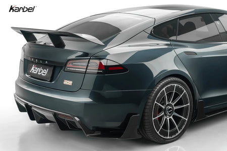 KARBEL - TESLA MODEL S PALLADIUM 3RD GEN DRY CARBON FIBER REAR WING SPOILER - Aero Carbon UK