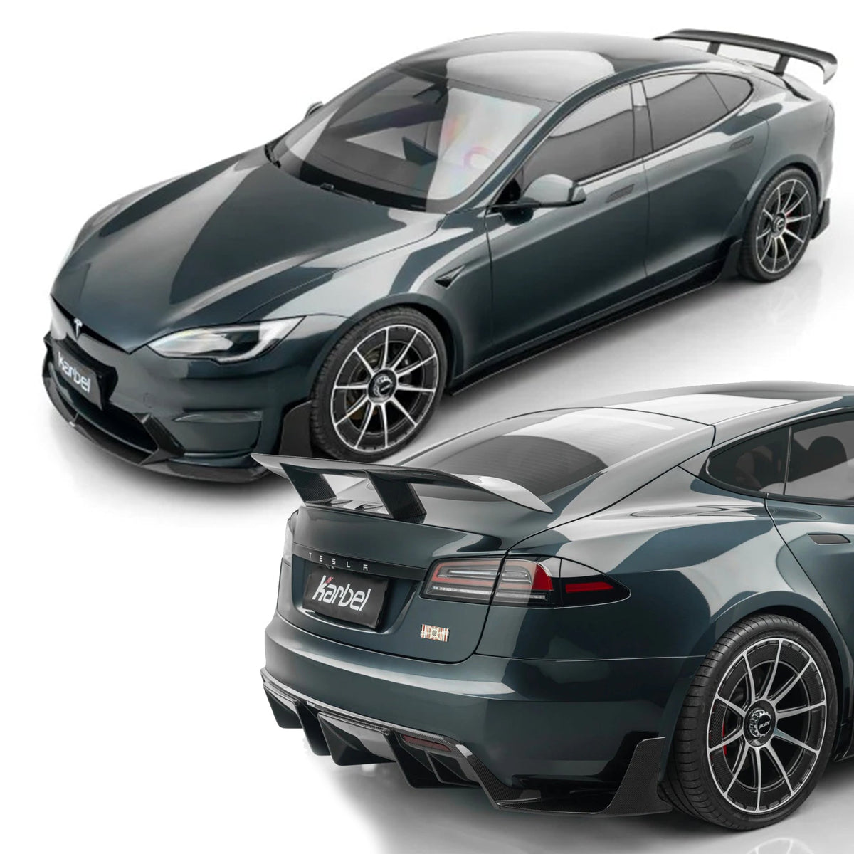KARBEL - TESLA MODEL S PALLADIUM 3RD GEN DRY CARBON FIBER SIDE SKIRTS - Aero Carbon UK
