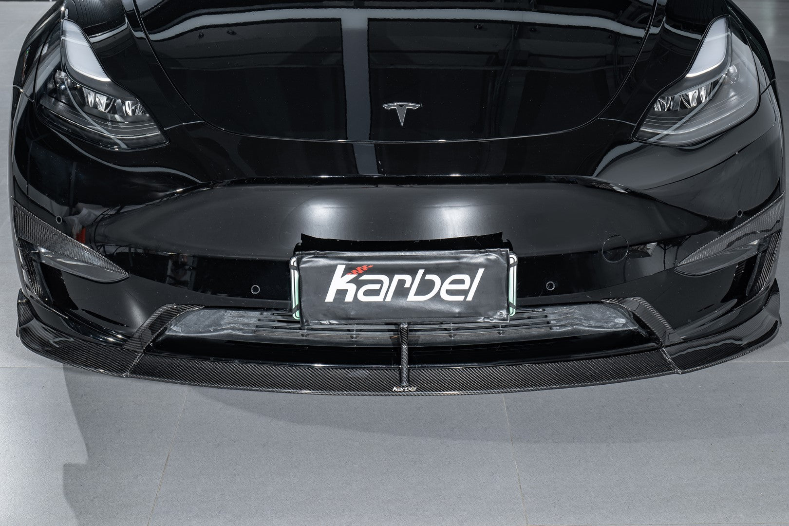 KARBEL - TESLA MODEL Y / PERFORMANCE DRY CARBON FIBRE FRONT LIP - Aero Carbon UK