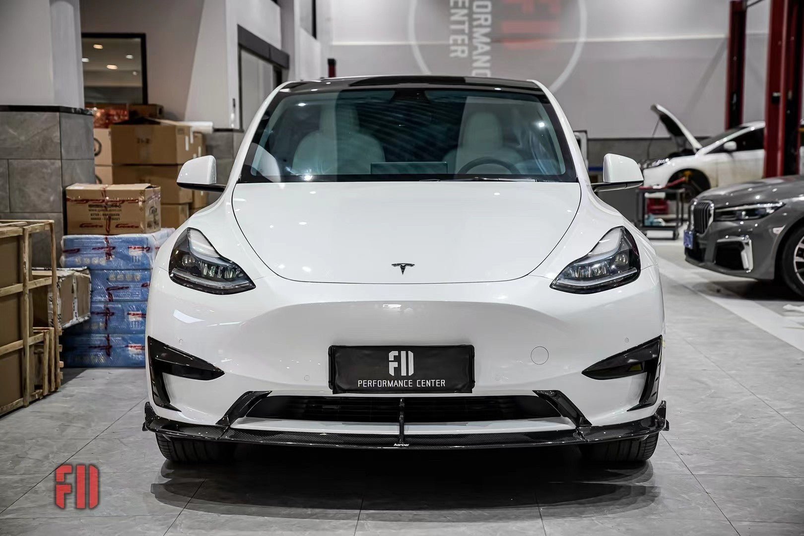 KARBEL - TESLA MODEL Y / PERFORMANCE DRY CARBON FIBRE FRONT LIP - Aero Carbon UK