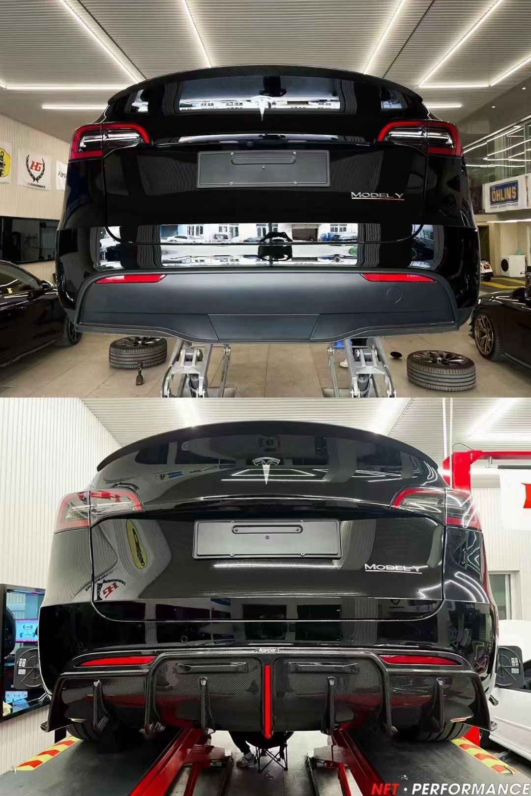 KARBEL - TESLA MODEL Y / PERFORMANCE DRY CARBON FIBRE REAR DIFFUSER - Aero Carbon UK