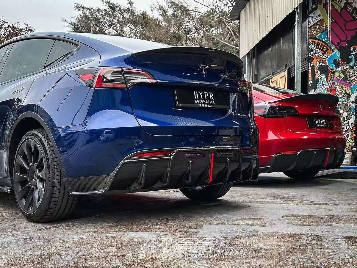 KARBEL - TESLA MODEL Y / PERFORMANCE DRY CARBON FIBRE REAR DIFFUSER - Aero Carbon UK