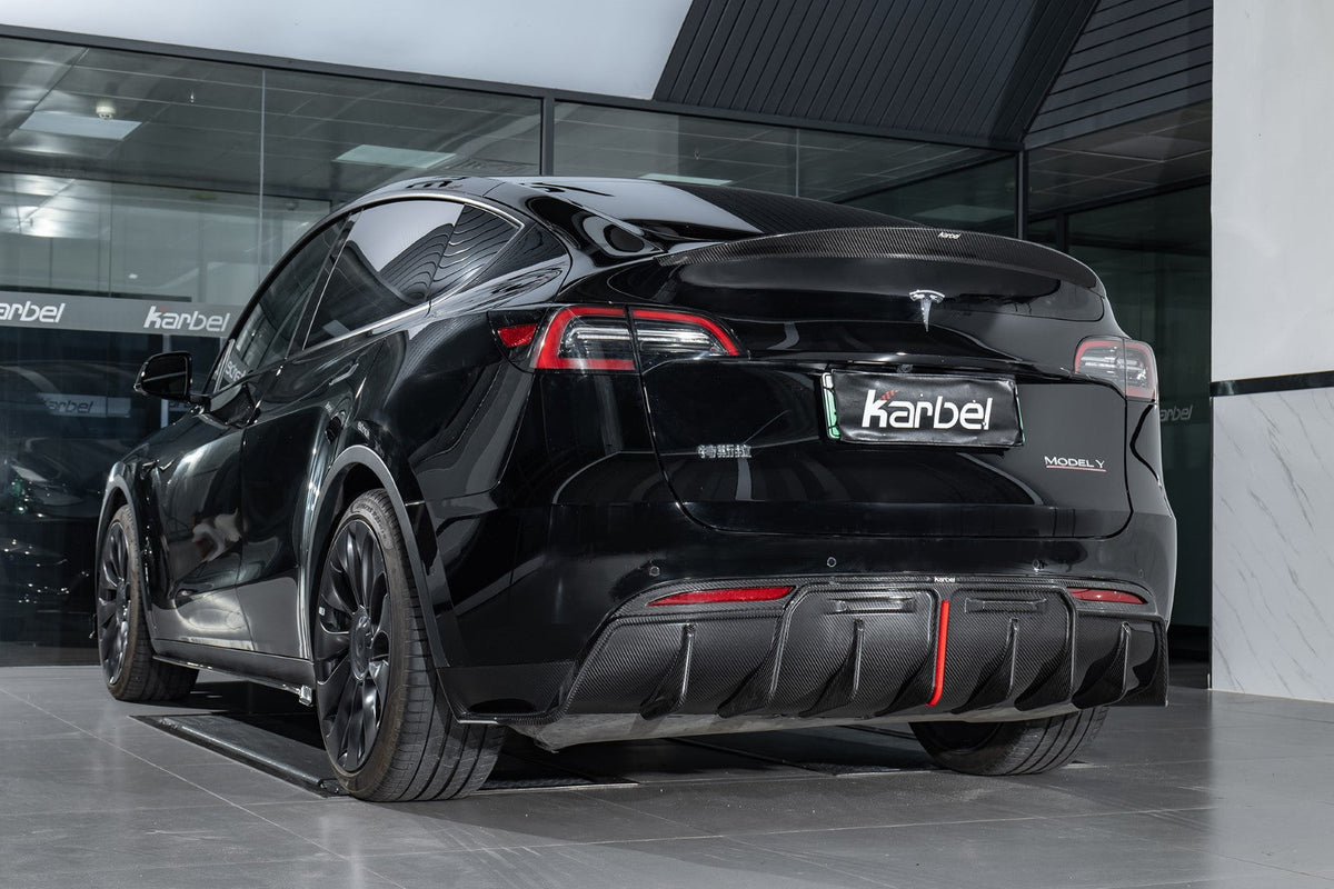 KARBEL - TESLA MODEL Y / PERFORMANCE DRY CARBON FIBRE REAR DIFFUSER - Aero Carbon UK